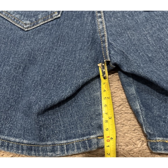 Rare Vintage Watch LA Blue Denim High Waisted MOM Jean Shorts 7/8 Boho Festival - Picture 10 of 12